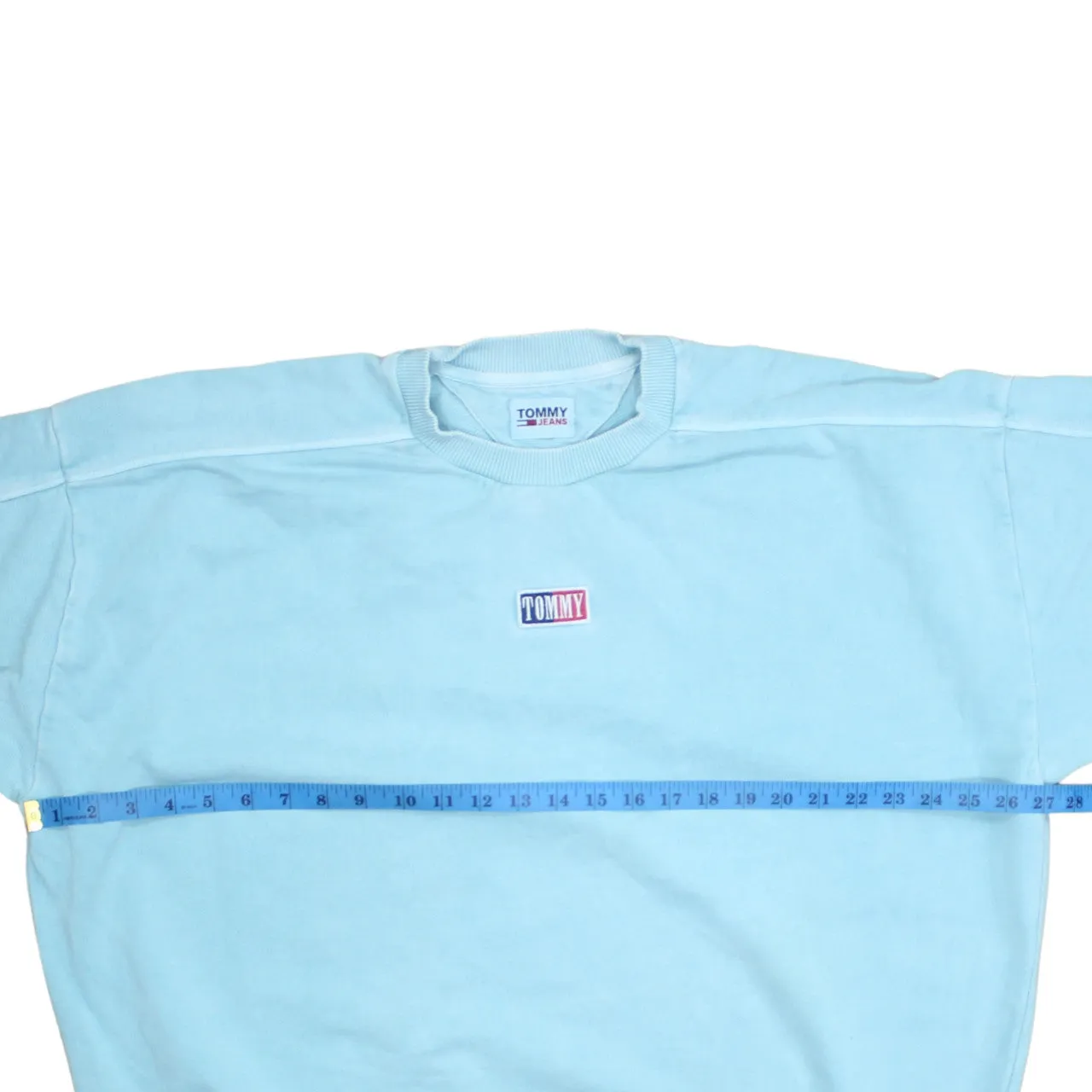 Tommy Hilfiger Light Blue Sweatshirt Men's XLarge Embroidered Tommy Logo Crewneck Pullover sold by Vintage Club product image thumbnail 5