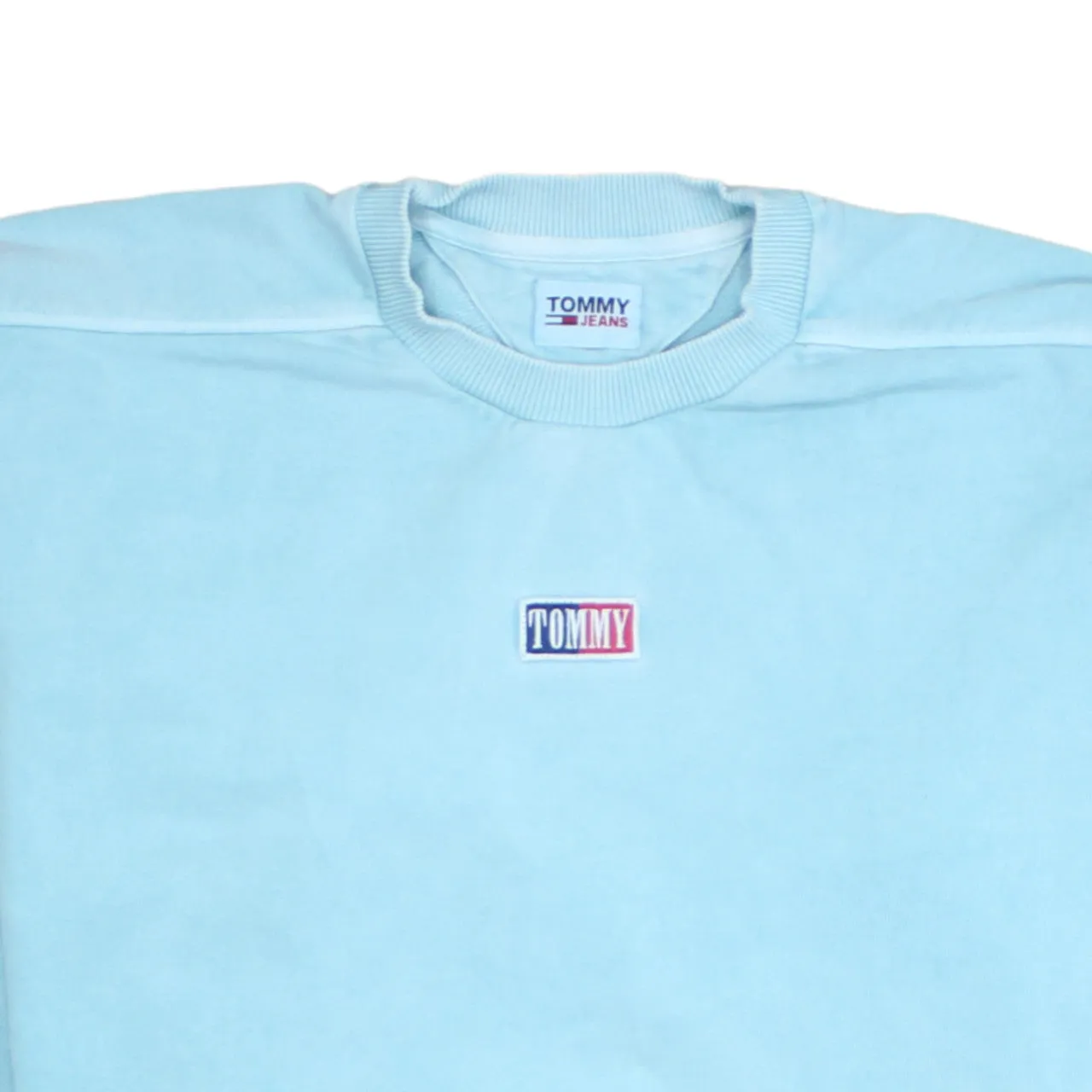 Tommy Hilfiger Light Blue Sweatshirt Men's XLarge Embroidered Tommy Logo Crewneck Pullover sold by Vintage Club product image thumbnail 3