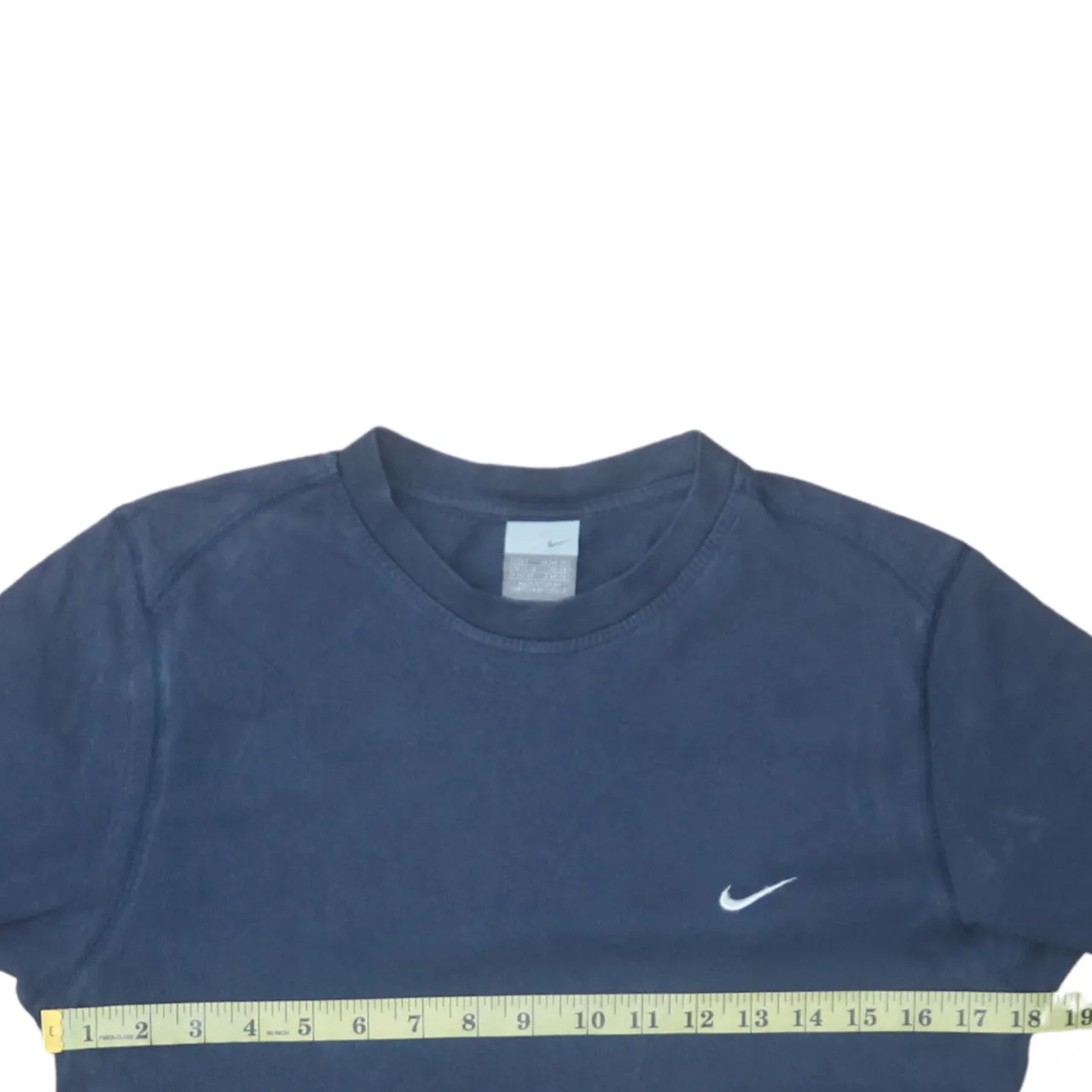 Nike Navy Blue T Shirt Men's Small Embroidered Swoosh Logo Short Sleeve Casual Top sold by Vintage Club product image thumbnail 5