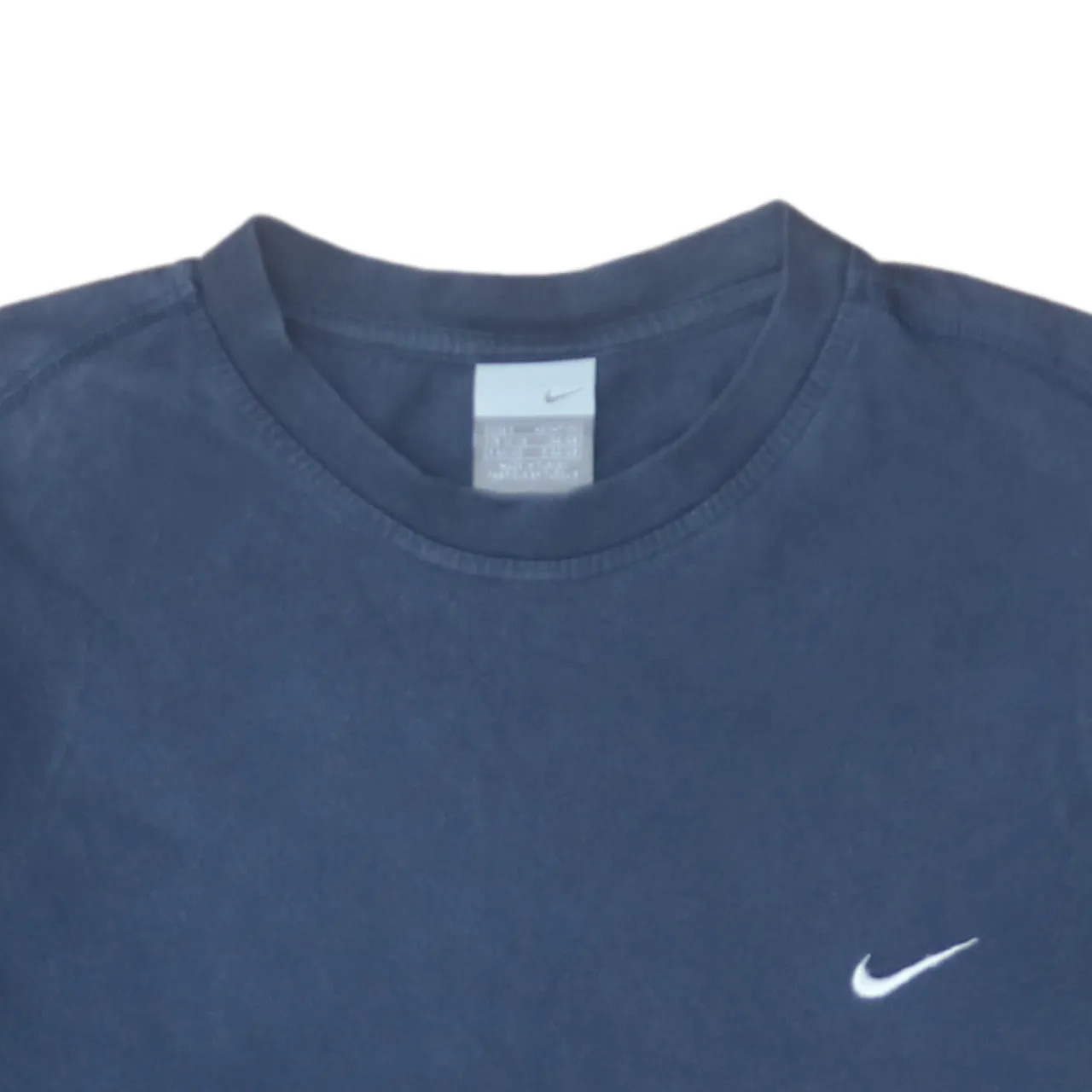Nike Navy Blue T Shirt Men's Small Embroidered Swoosh Logo Short Sleeve Casual Top sold by Vintage Club product image thumbnail 3