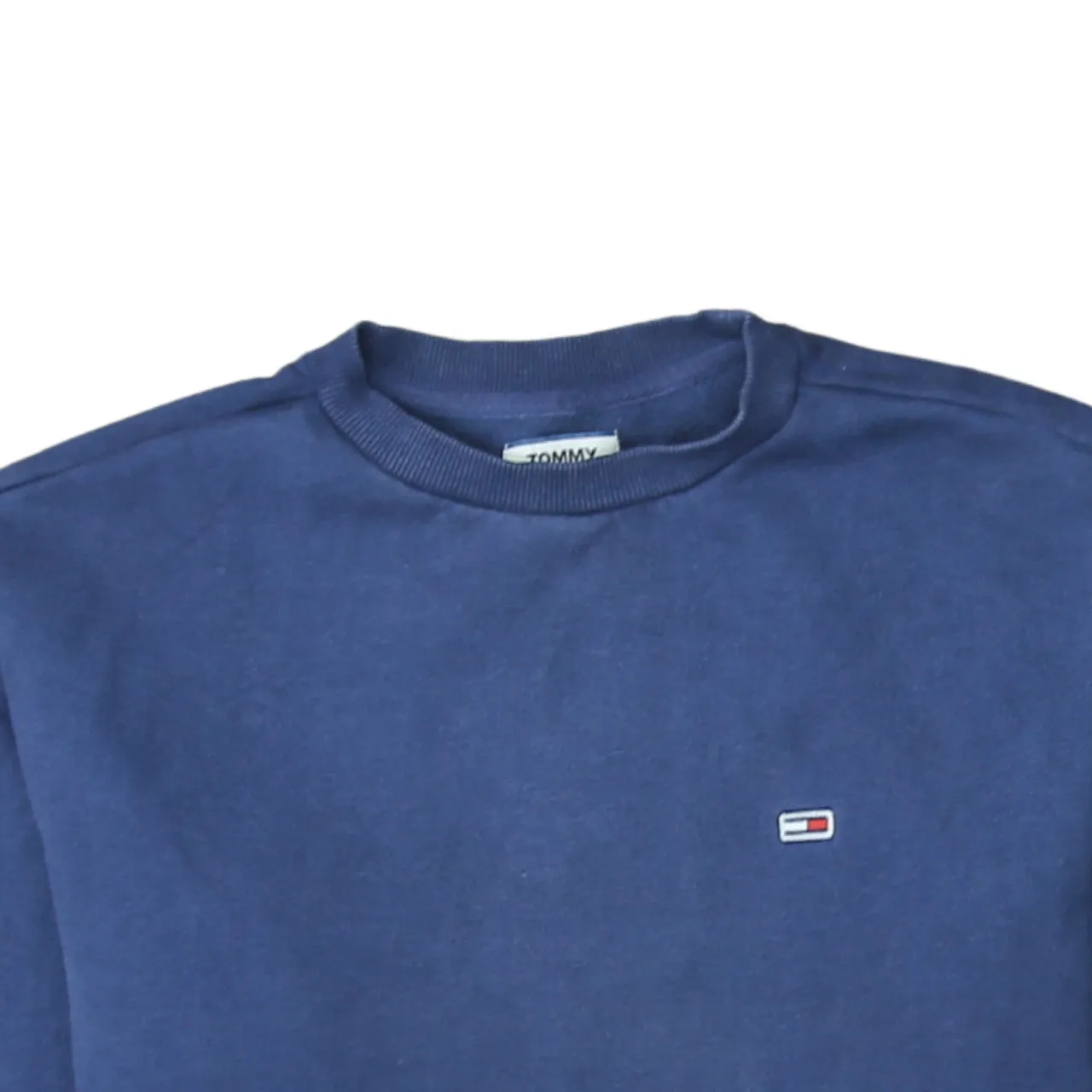 Tommy Hilfiger Navy Blue Sweatshirt Men's XSmall Embroidered Flag Logo Crewneck Pullover Fleece Top sold by Vintage Club product image thumbnail 3