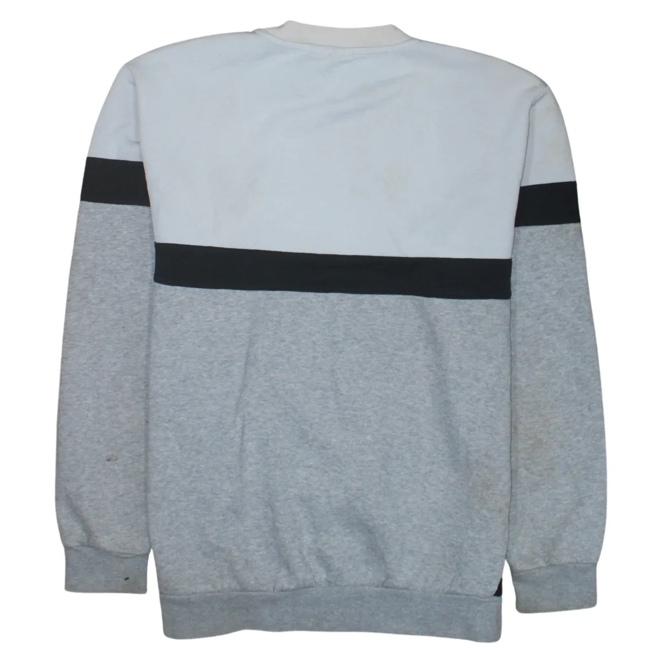 Adidas Grey Colour Block Sweatshirt Men's Large Printed Trefoil Logo ZX Label Pullover Top sold by Vintage Club product image thumbnail 2