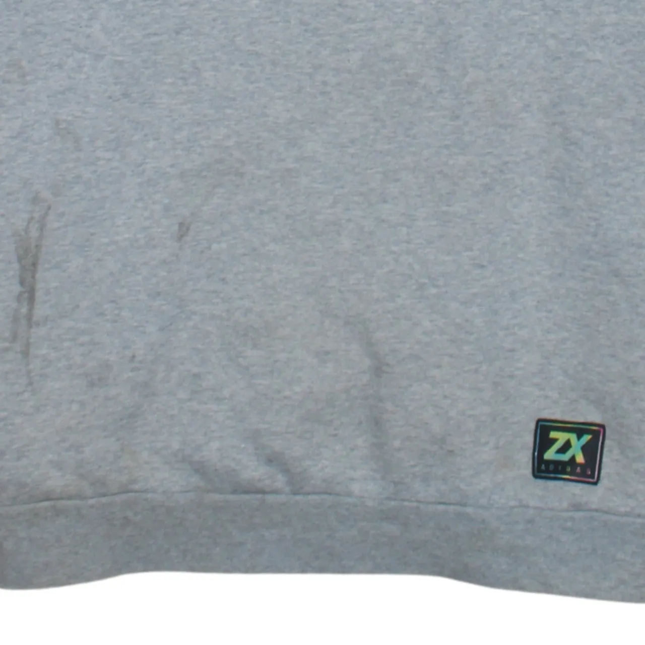 Adidas Grey Colour Block Sweatshirt Men's Large Printed Trefoil Logo ZX Label Pullover Top sold by Vintage Club product image thumbnail 4