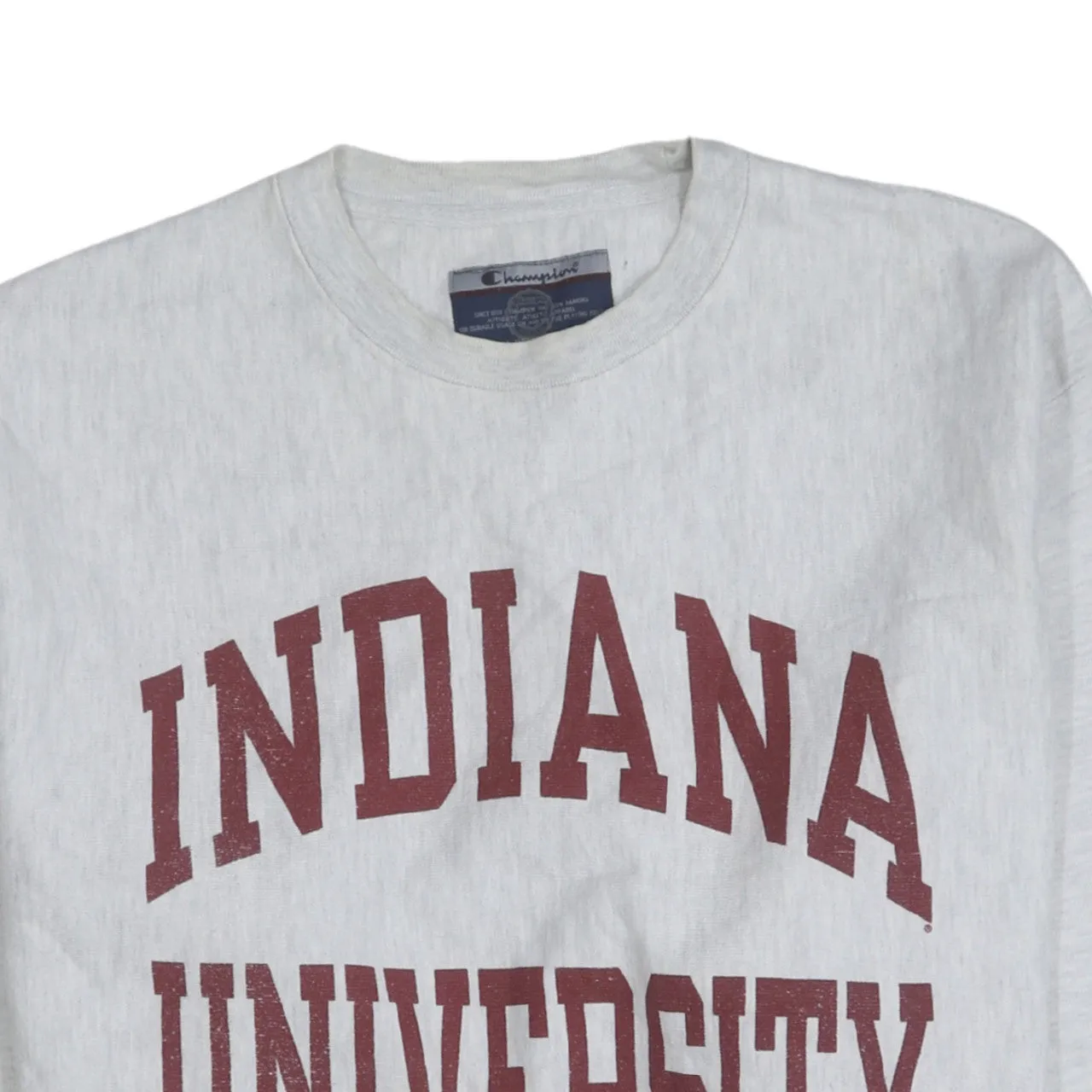Champion Light Grey Sweatshirt Men's Large Indiana University Printed Logo Crewneck Pullover sold by Vintage Club product image thumbnail 3