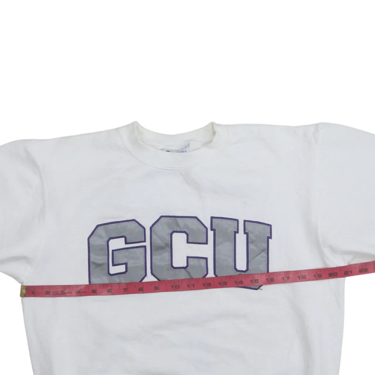 Champion White Sweatshirt Men's Small GCU Printed Logo Crewneck Pullover Fleece Top sold by Vintage Club product image thumbnail 5