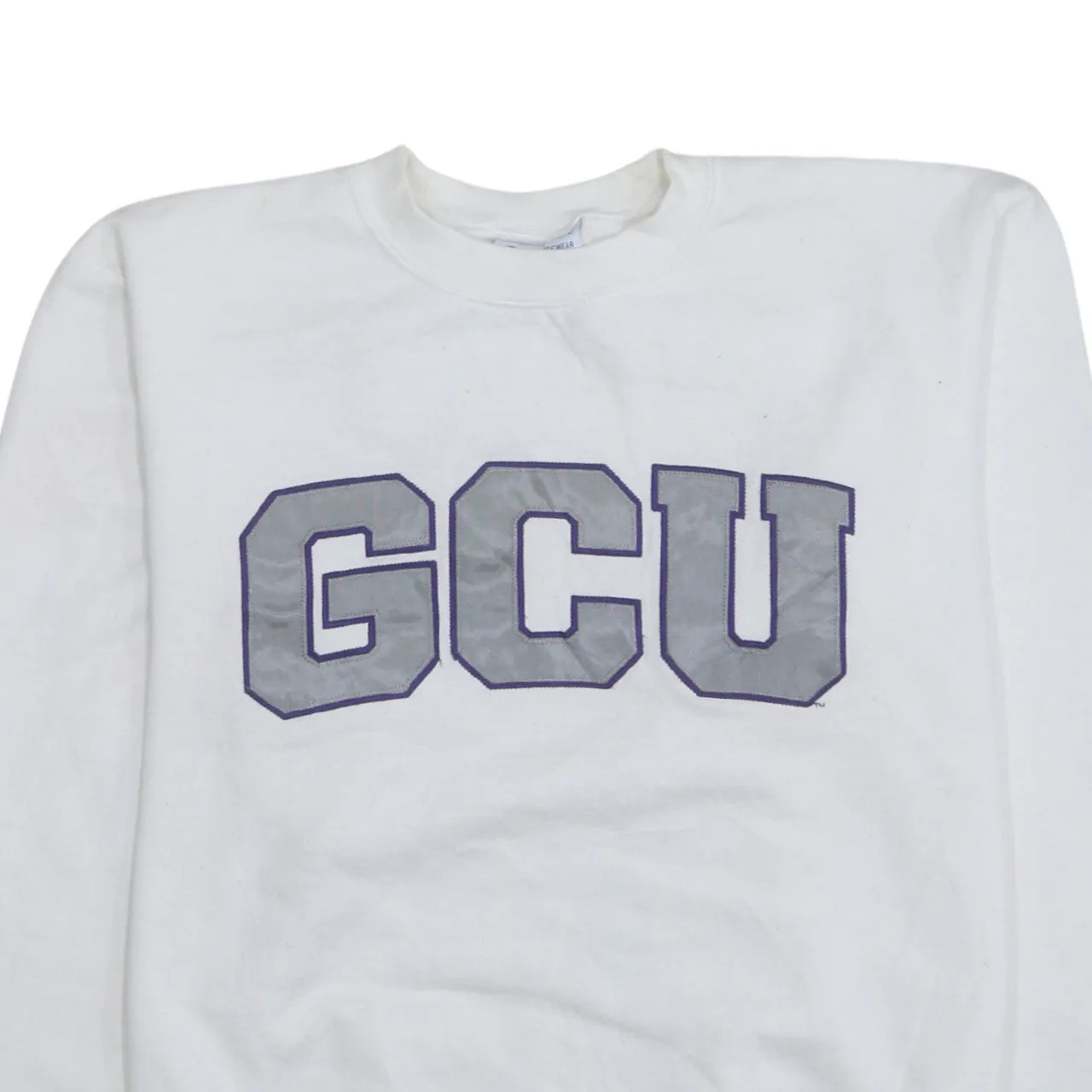 Champion White Sweatshirt Men's Small GCU Printed Logo Crewneck Pullover Fleece Top sold by Vintage Club product image thumbnail 3