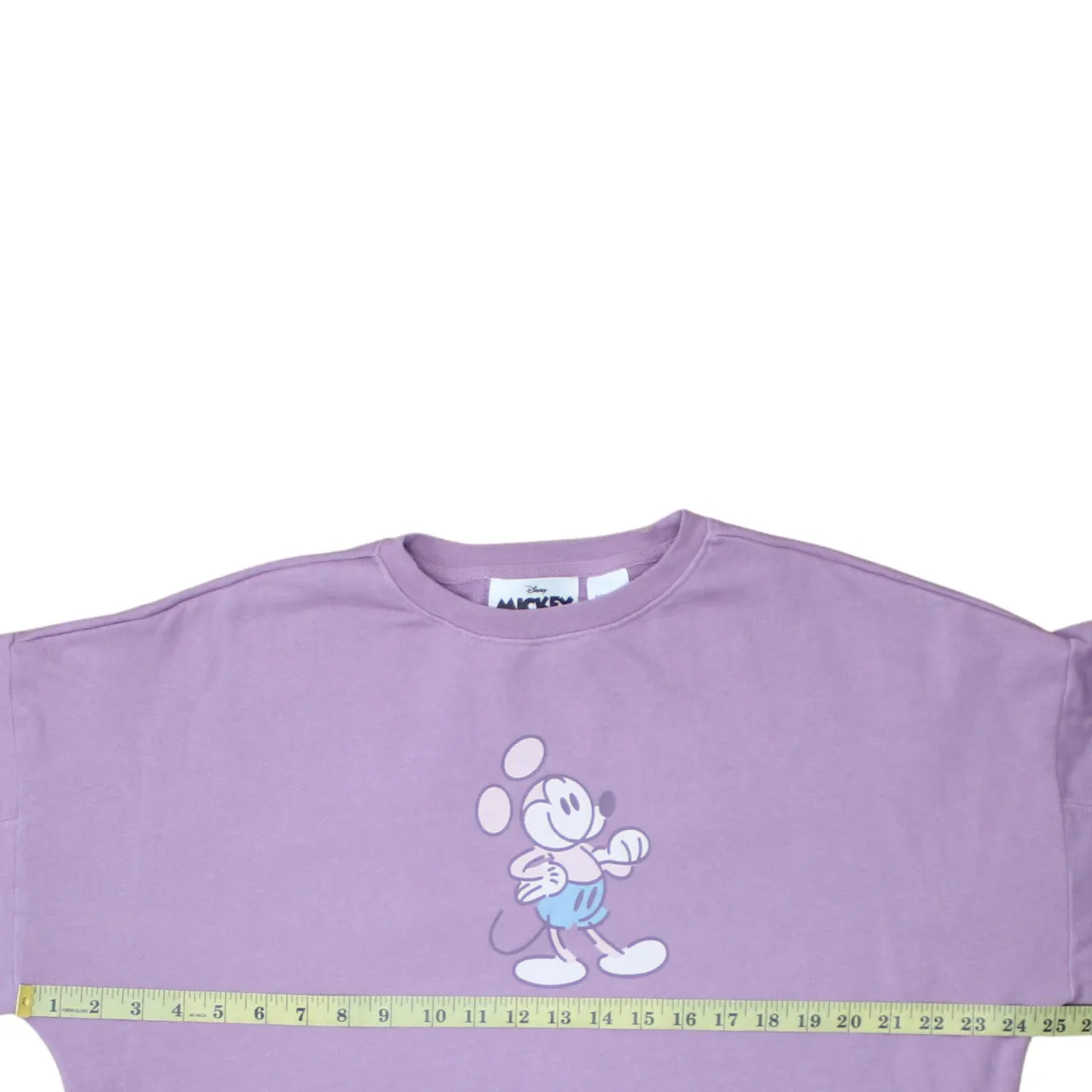 Disney Lilac Sweatshirt Men's Medium Mickey Mouse Printed Front Crewneck Pullover sold by Vintage Club product image thumbnail 5