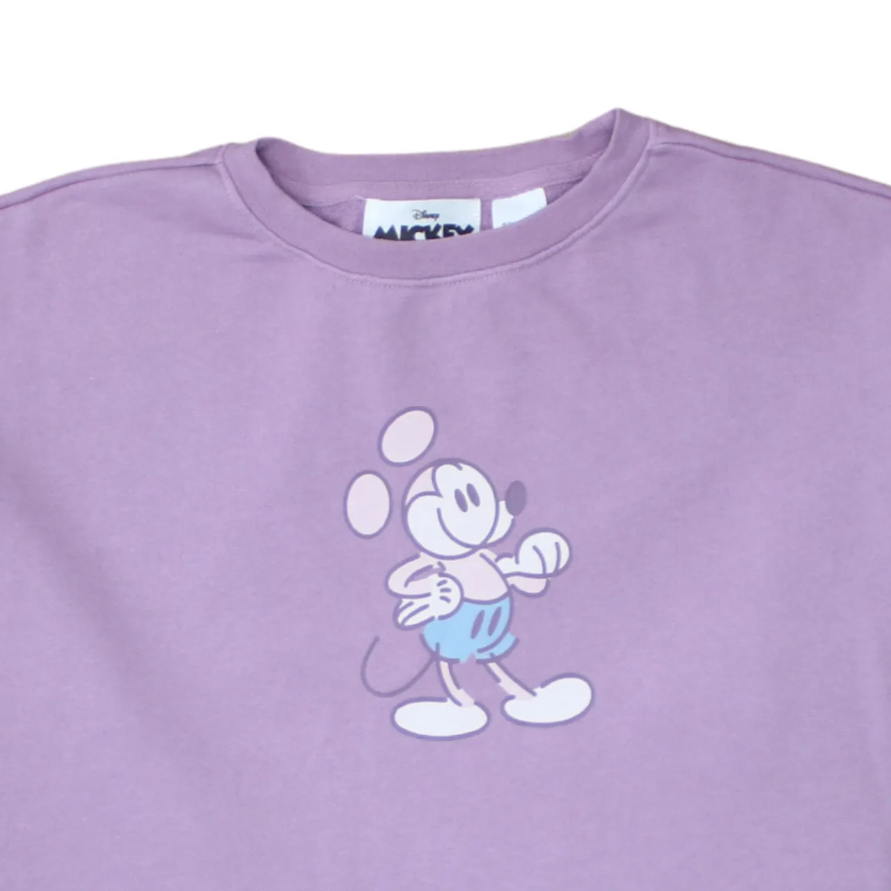 Disney Lilac Sweatshirt Men's Medium Mickey Mouse Printed Front Crewneck Pullover sold by Vintage Club product image thumbnail 3