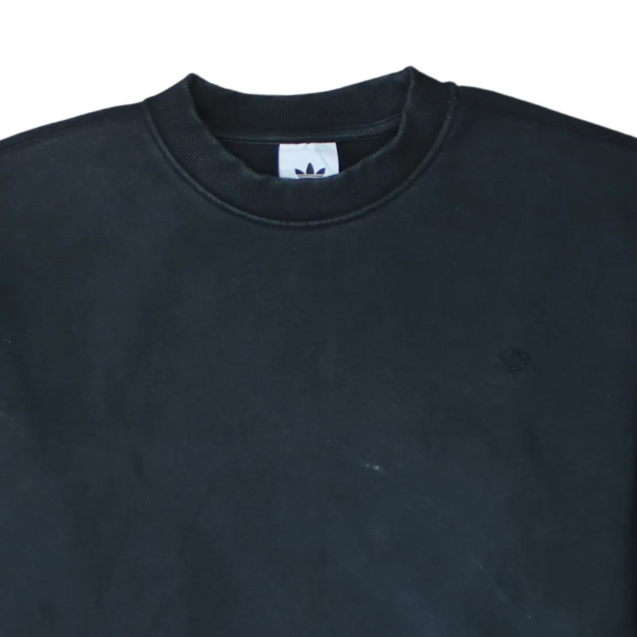 Adidas Black Sweatshirt Men's Large Small Trefoil Logo Crewneck Pullover Jumper sold by Vintage Club product image thumbnail 3