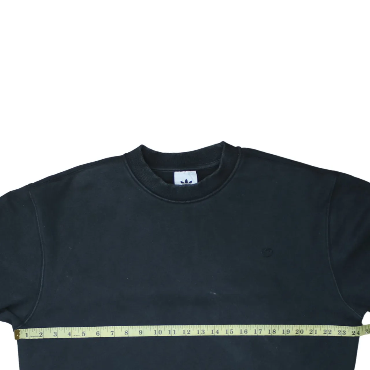 Adidas Black Sweatshirt Men's Large Small Trefoil Logo Crewneck Pullover Jumper sold by Vintage Club product image thumbnail 5