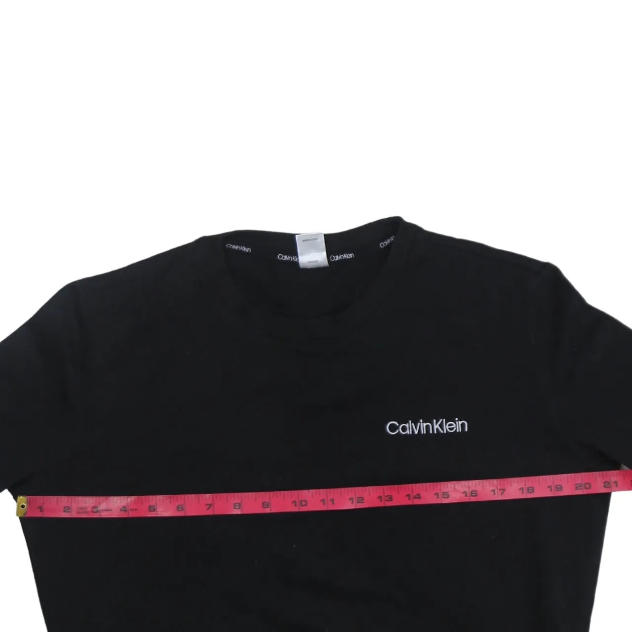 Calvin Klein Black Sweatshirt Men's Small Embroidered Chest Logo Crewneck Pullover Top sold by Vintage Club product image thumbnail 5