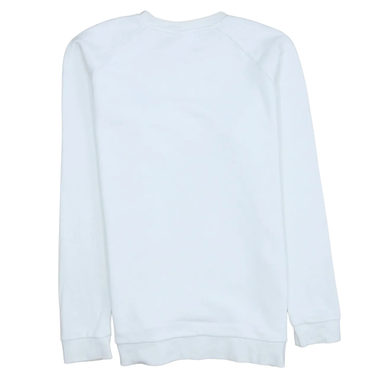 Adidas White Sweatshirt Men's Medium Small Trefoil Embroidered Logo Crewneck Pullover Top sold by Vintage Club product image thumbnail 2