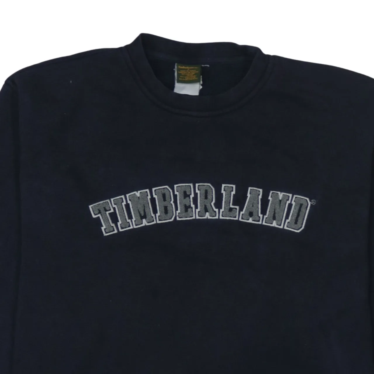 Timberland Black Sweatshirt Men's Large Embroidered Arch Logo Crewneck Pullover Fleece Top sold by Vintage Club product image thumbnail 3
