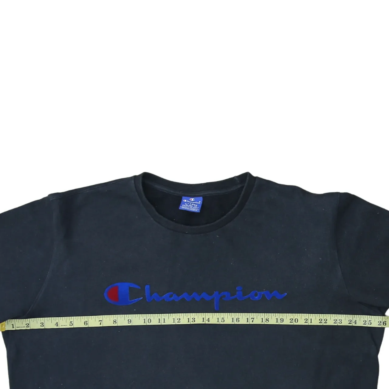 Champion Black Sweatshirt Men's XLarge Embroidered Script Logo Crewneck Pullover Fleece Top sold by Vintage Club product image thumbnail 5