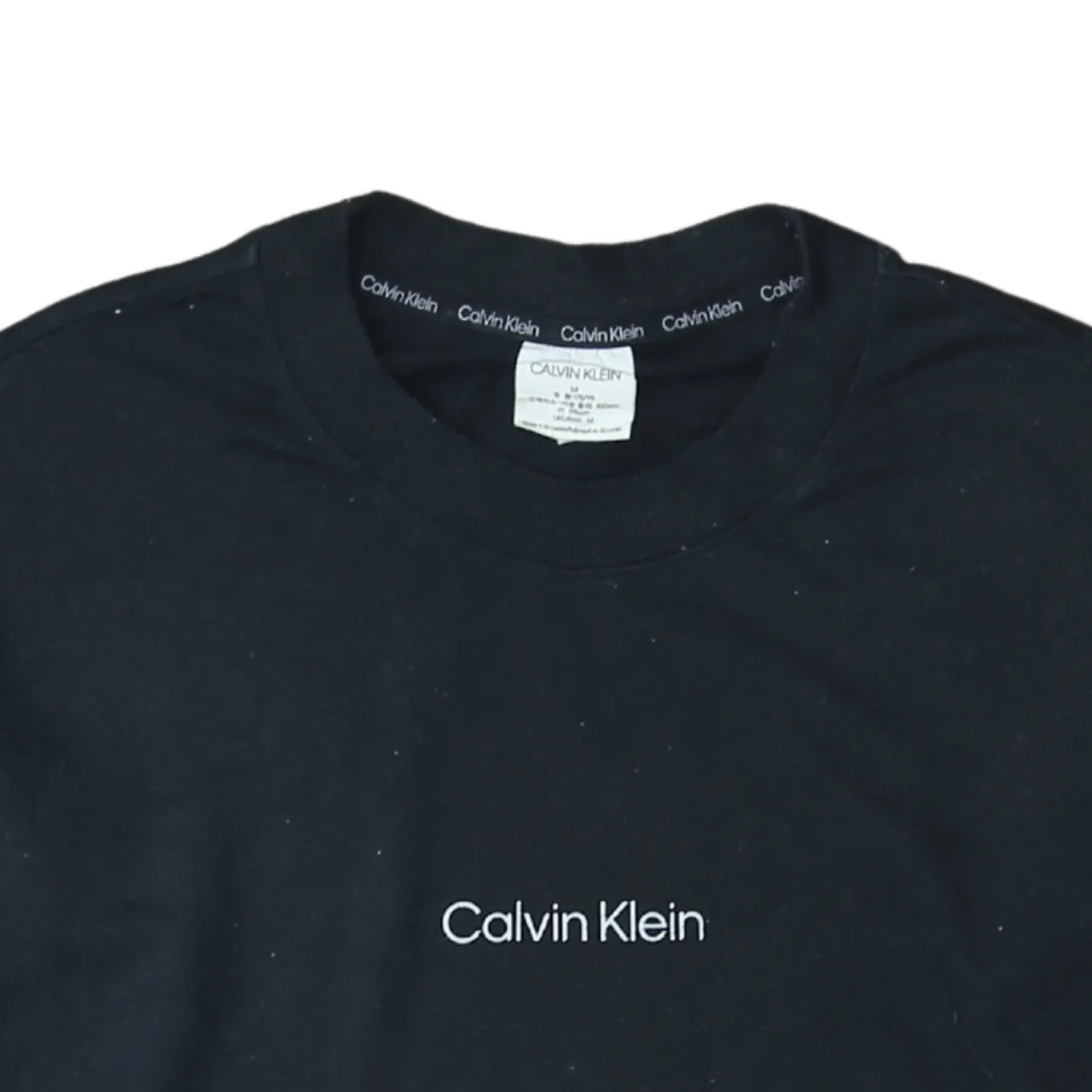 Calvin Klein Black Sweatshirt Men's Medium Embroidered Chest Logo Crewneck Pullover sold by Vintage Club product image thumbnail 3