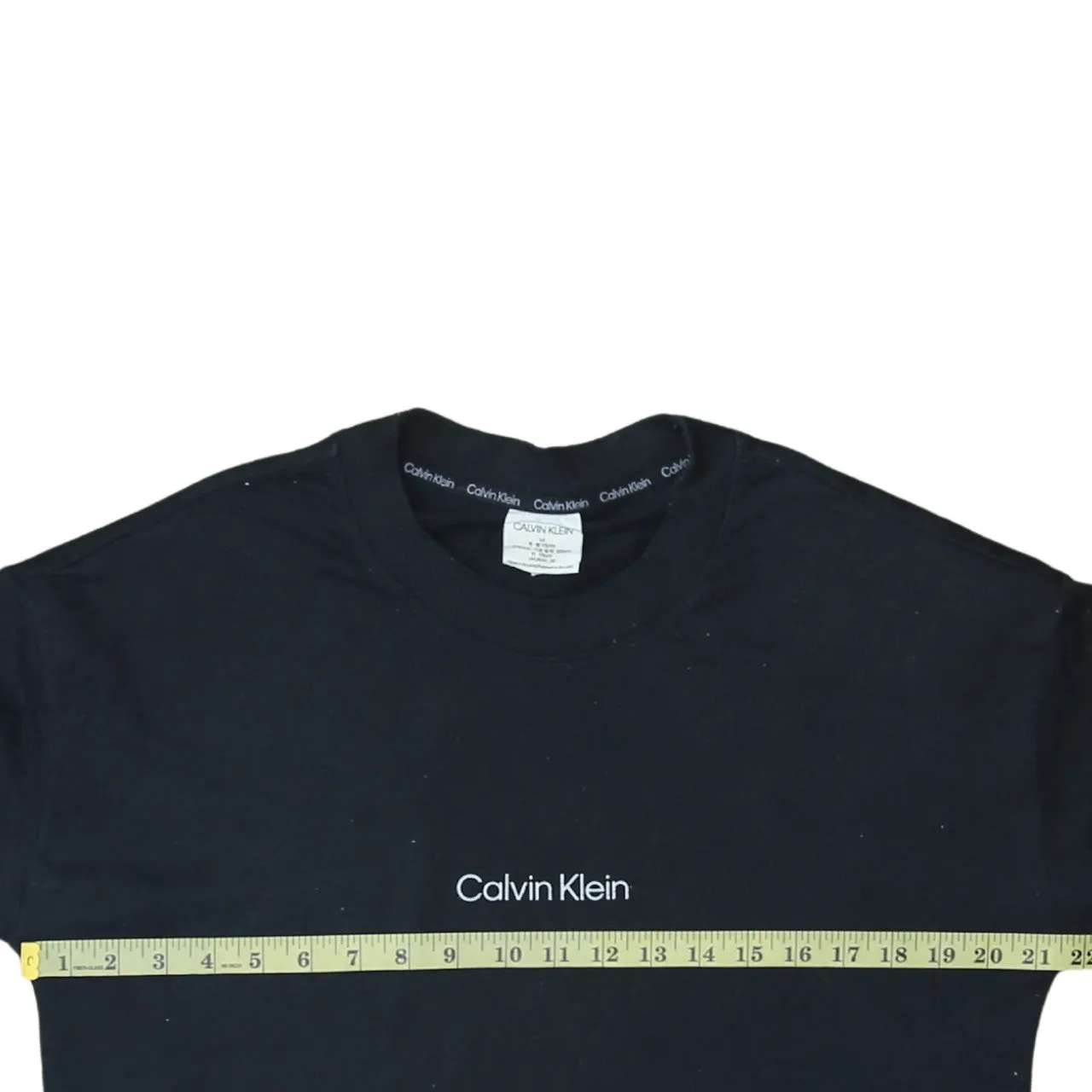 Calvin Klein Black Sweatshirt Men's Medium Embroidered Chest Logo Crewneck Pullover sold by Vintage Club product image thumbnail 5