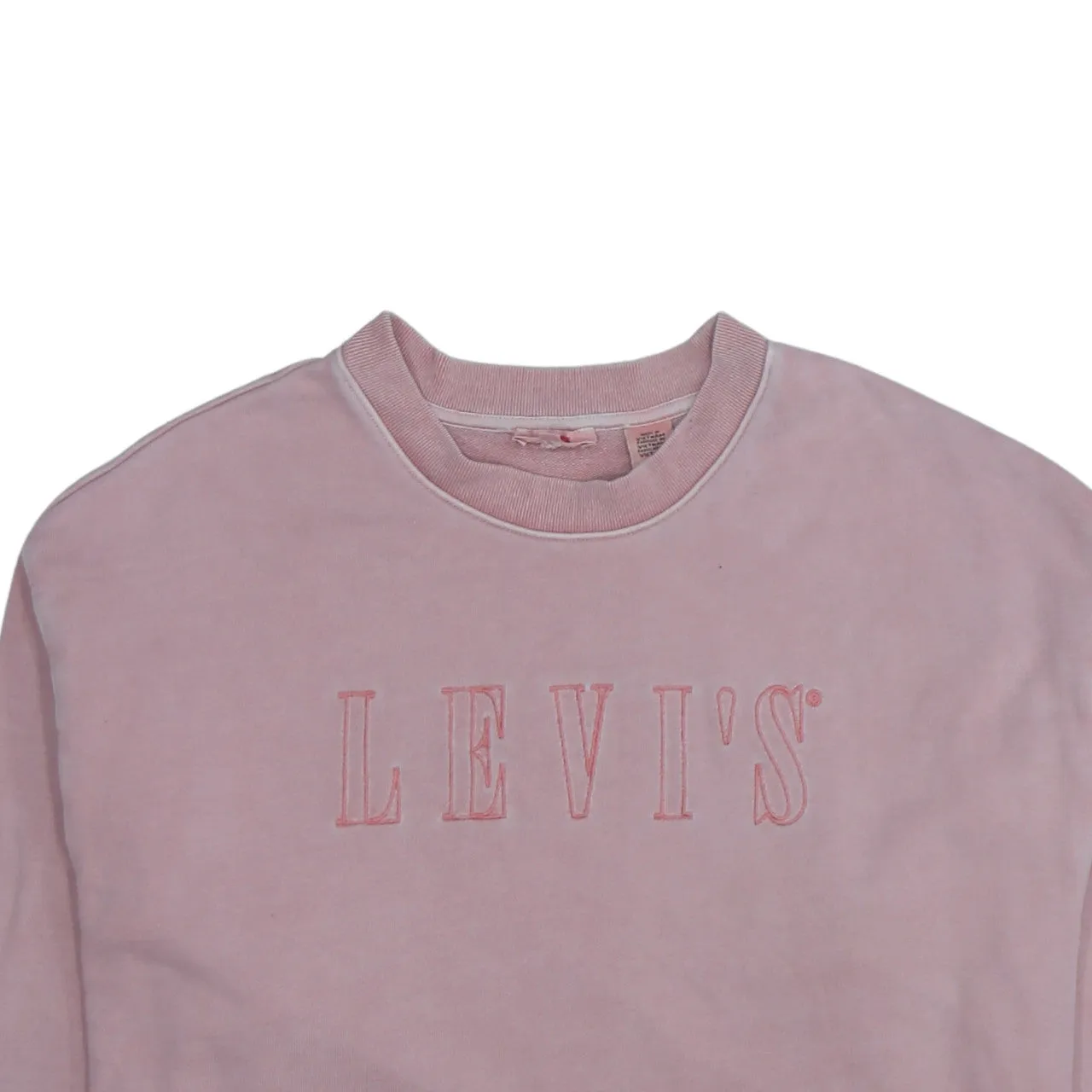 Levi's Dusty Pink Sweatshirt Men's Medium Embroidered Logo Crewneck Pullover Fleece Top sold by Vintage Club product image thumbnail 3