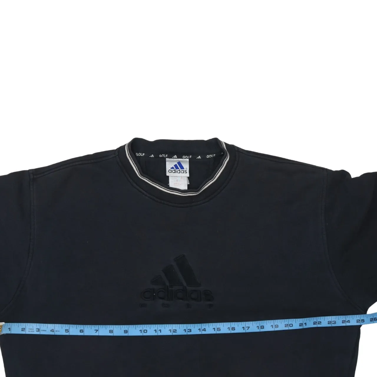 Adidas Black Sweatshirt Men's XLarge Embroidered Trefoil Logo Crewneck Pullover Jumper sold by Vintage Club product image thumbnail 5