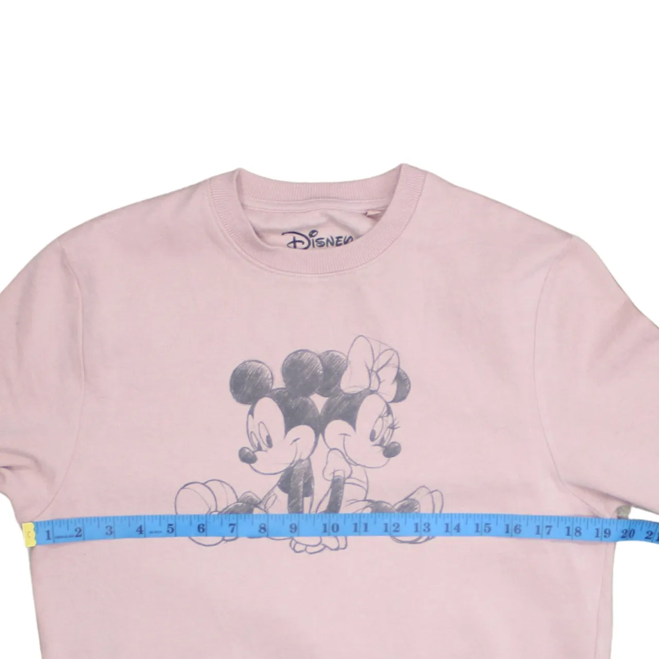 Disney Light Pink Sweatshirt Men's Small Printed Mickey Minnie Graphic Crewneck Pullover Fleece Top sold by Vintage Club product image thumbnail 5