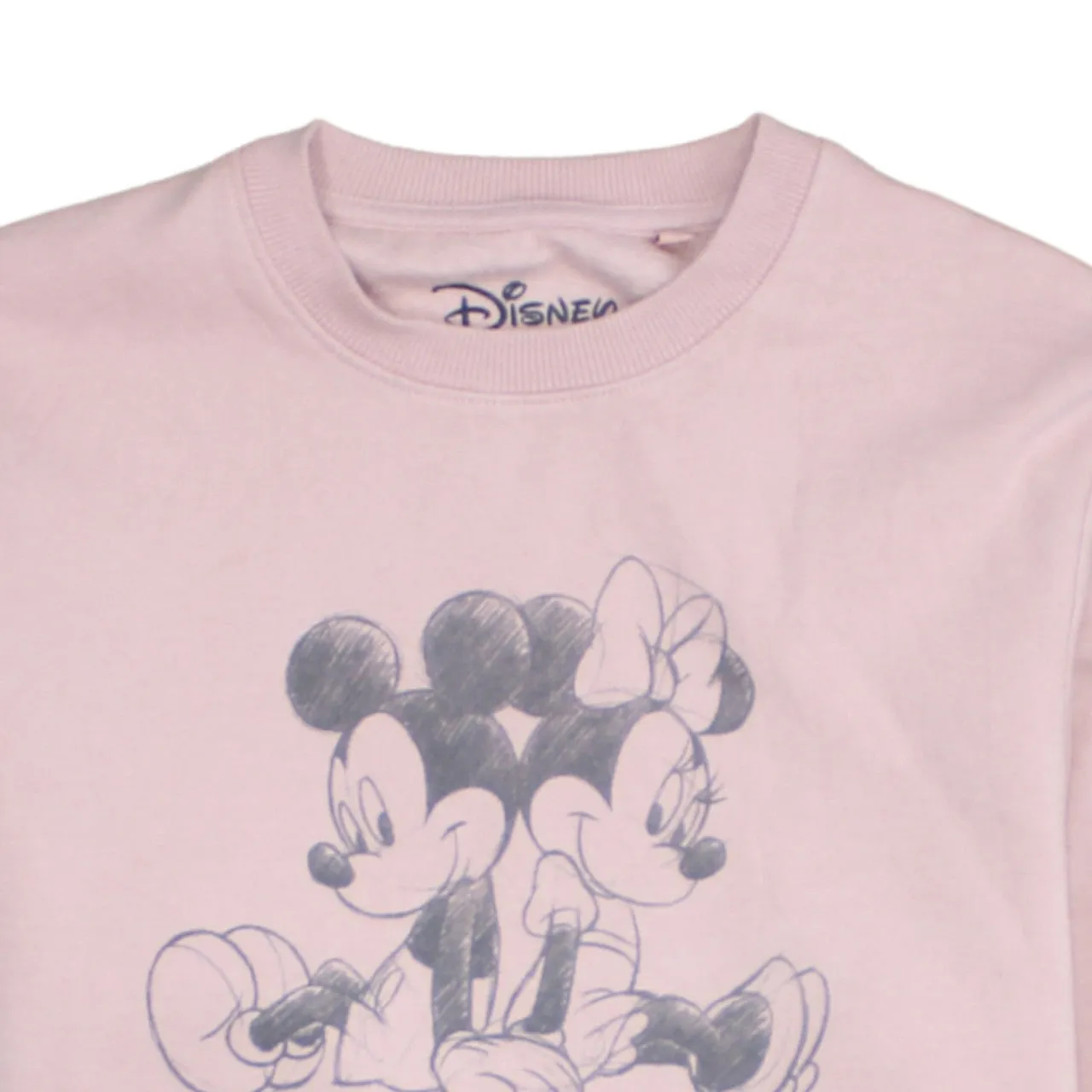 Disney Light Pink Sweatshirt Men's Small Printed Mickey Minnie Graphic Crewneck Pullover Fleece Top sold by Vintage Club product image thumbnail 3