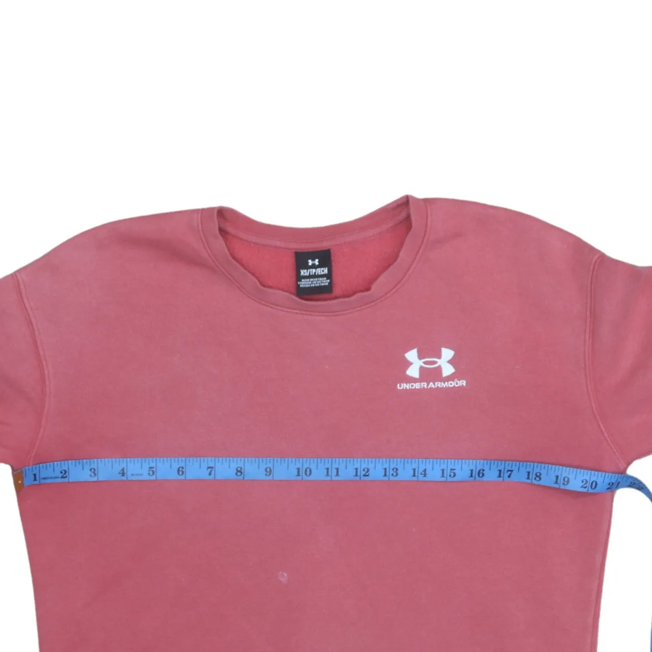 Under Armour Rose Pink Sweatshirt Men’s XSmall Printed Chest Logo Crewneck Pullover Fleece Top sold by Vintage Club product image thumbnail 5