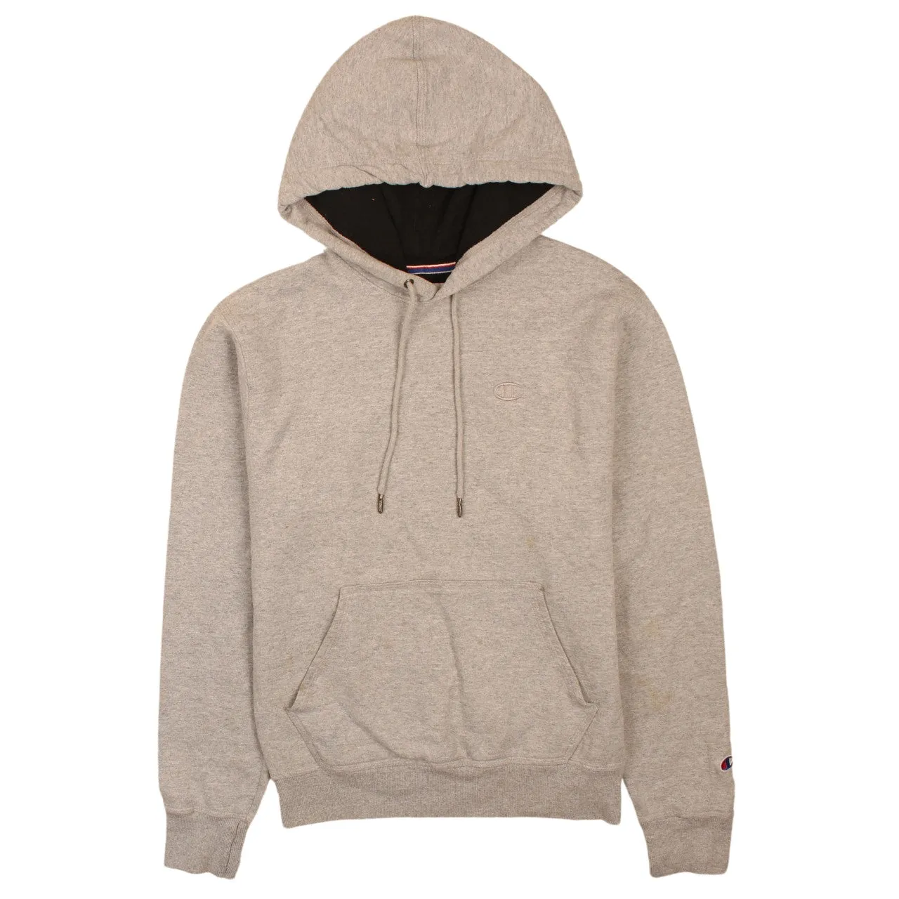 Champion 90s Vintage Grey Small Pullover Hoodie, Drawstring Pockets sold by Vintage Club