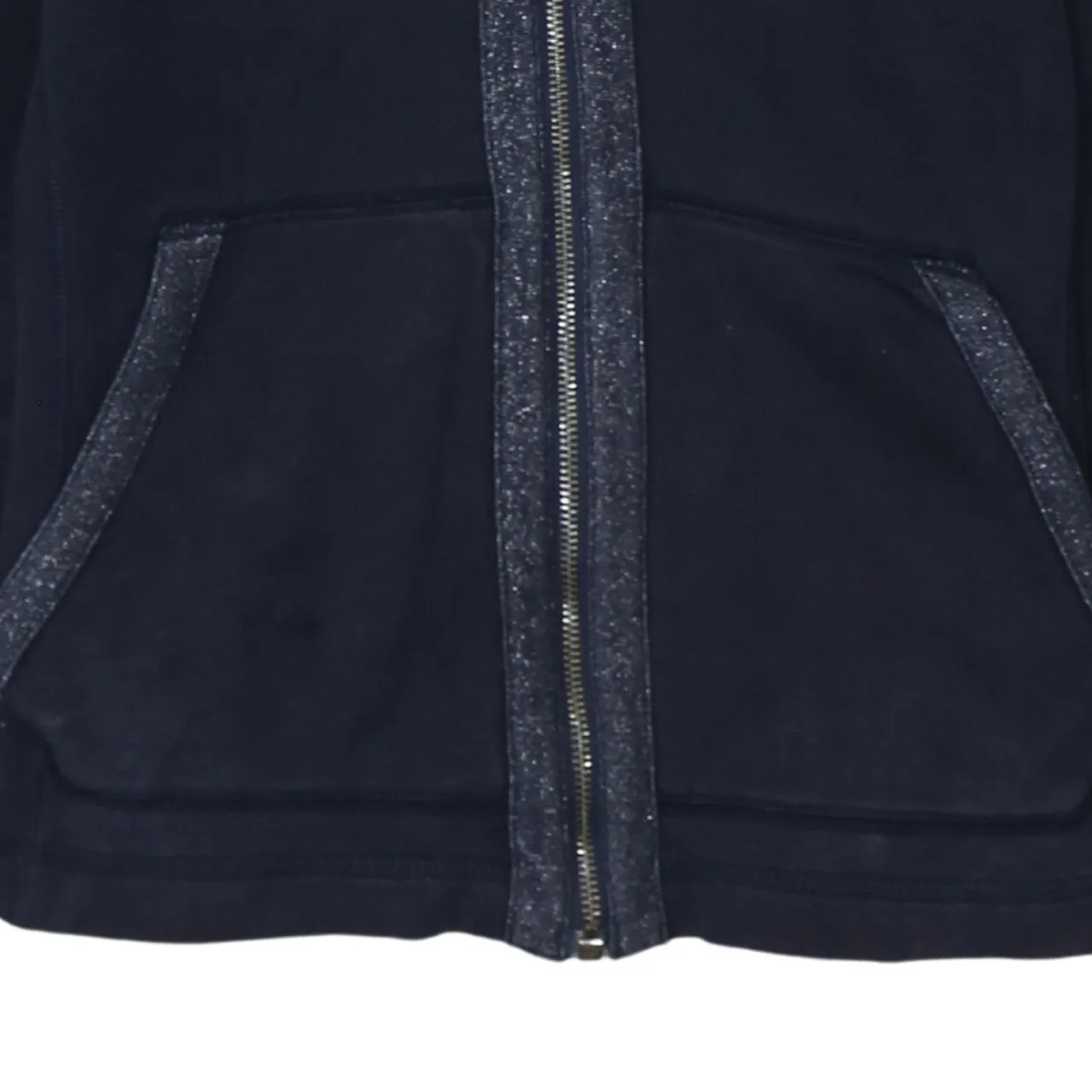 Napapijri 90's Vintage Navy Blue XL Cotton Lightweight Zip Hoodie sold by Vintage Club product image thumbnail 4