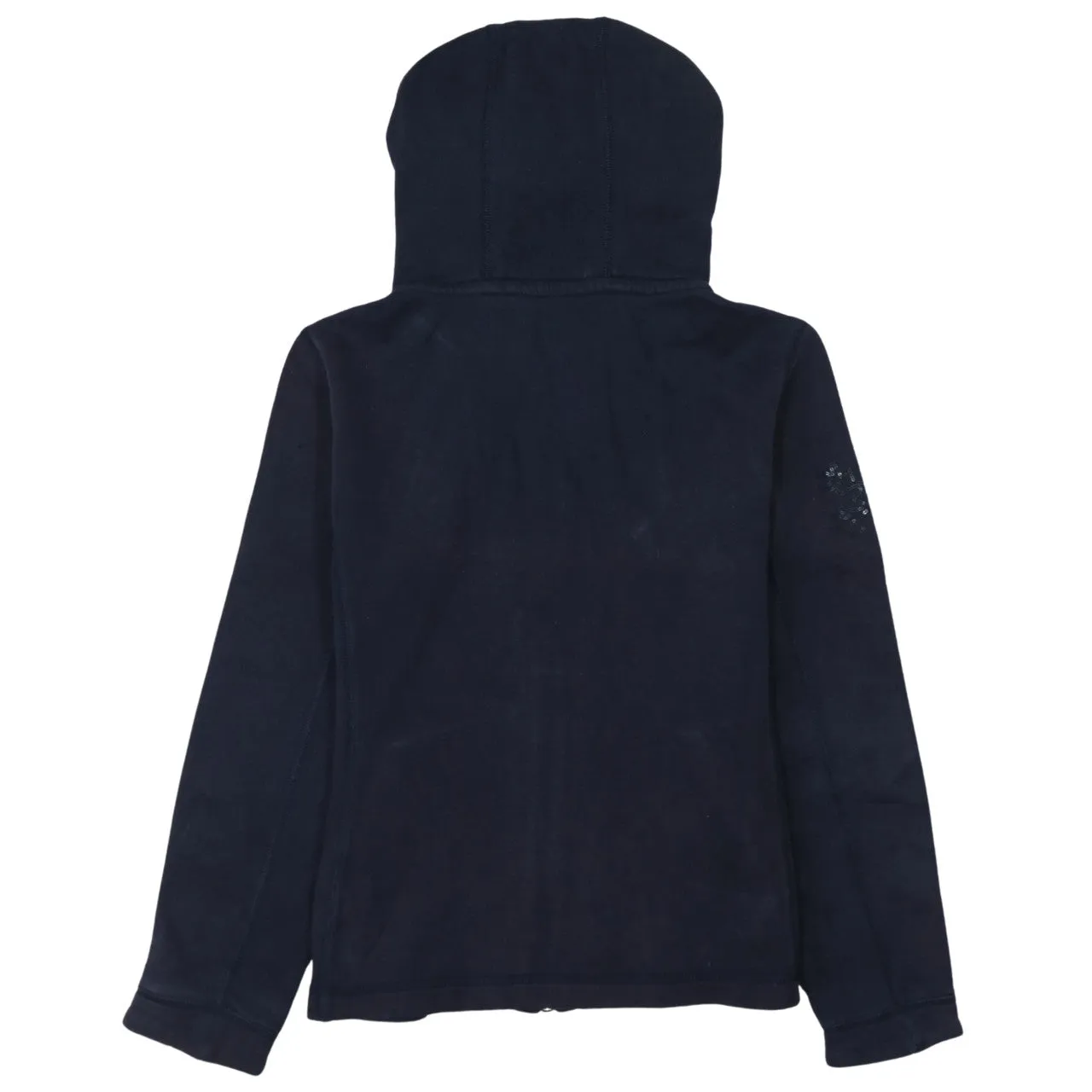 Napapijri 90's Vintage Navy Blue XL Cotton Lightweight Zip Hoodie sold by Vintage Club product image thumbnail 2