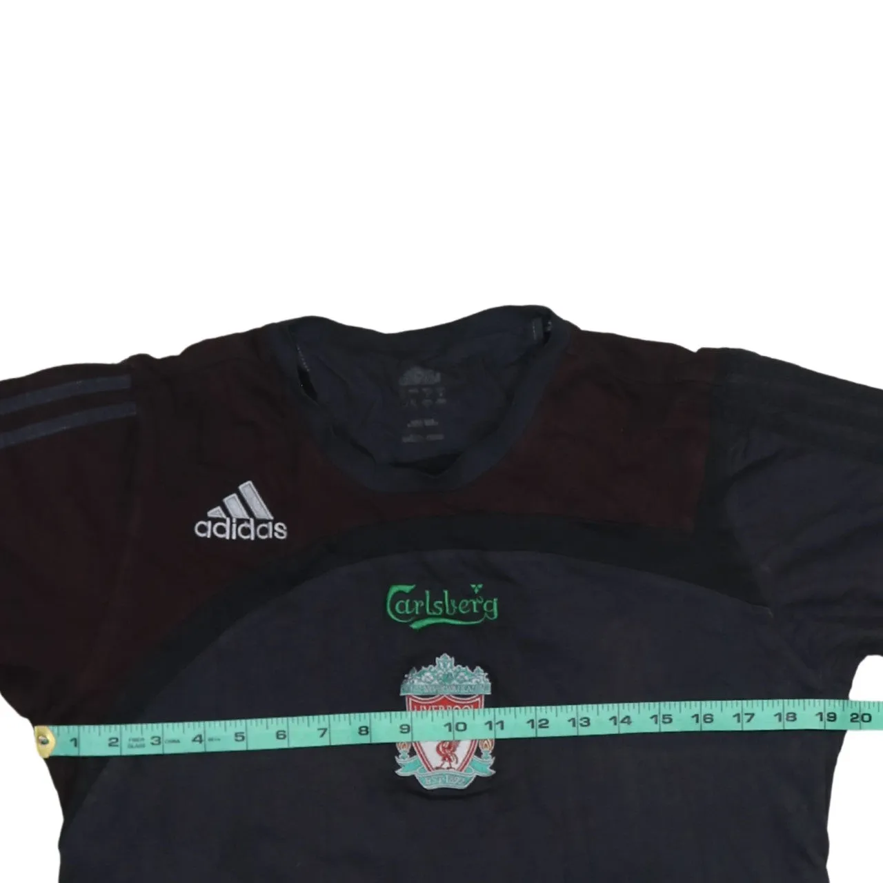 Adidas Black Liverpool T Shirt Men’s Medium Printed Carlsberg Sponsor Club Crest Tee sold by Vintage Club product image thumbnail 5