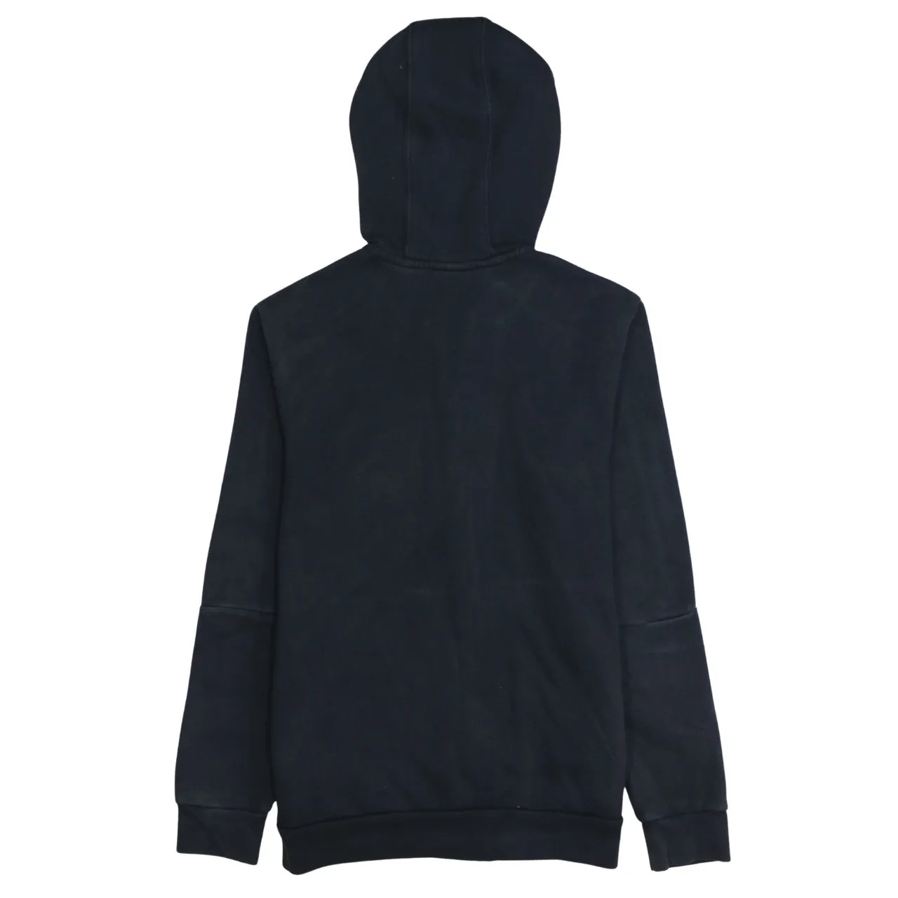 Adidas Black Full Zip Hoodie Women's Large Three Stripe Sleeves Embroidered Logo Fleece Top sold by Vintage Club product image thumbnail 2