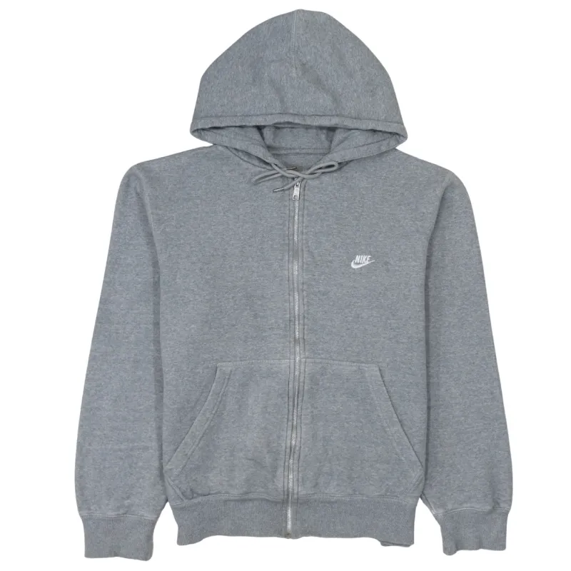 Nike 90's Swoosh Full Zip Up Hoodie Small Grey sold by Vintage Club
