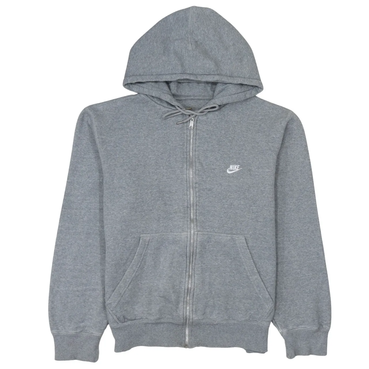 Nike 90's Swoosh Full Zip Up Hoodie Small Grey sold by Vintage Club