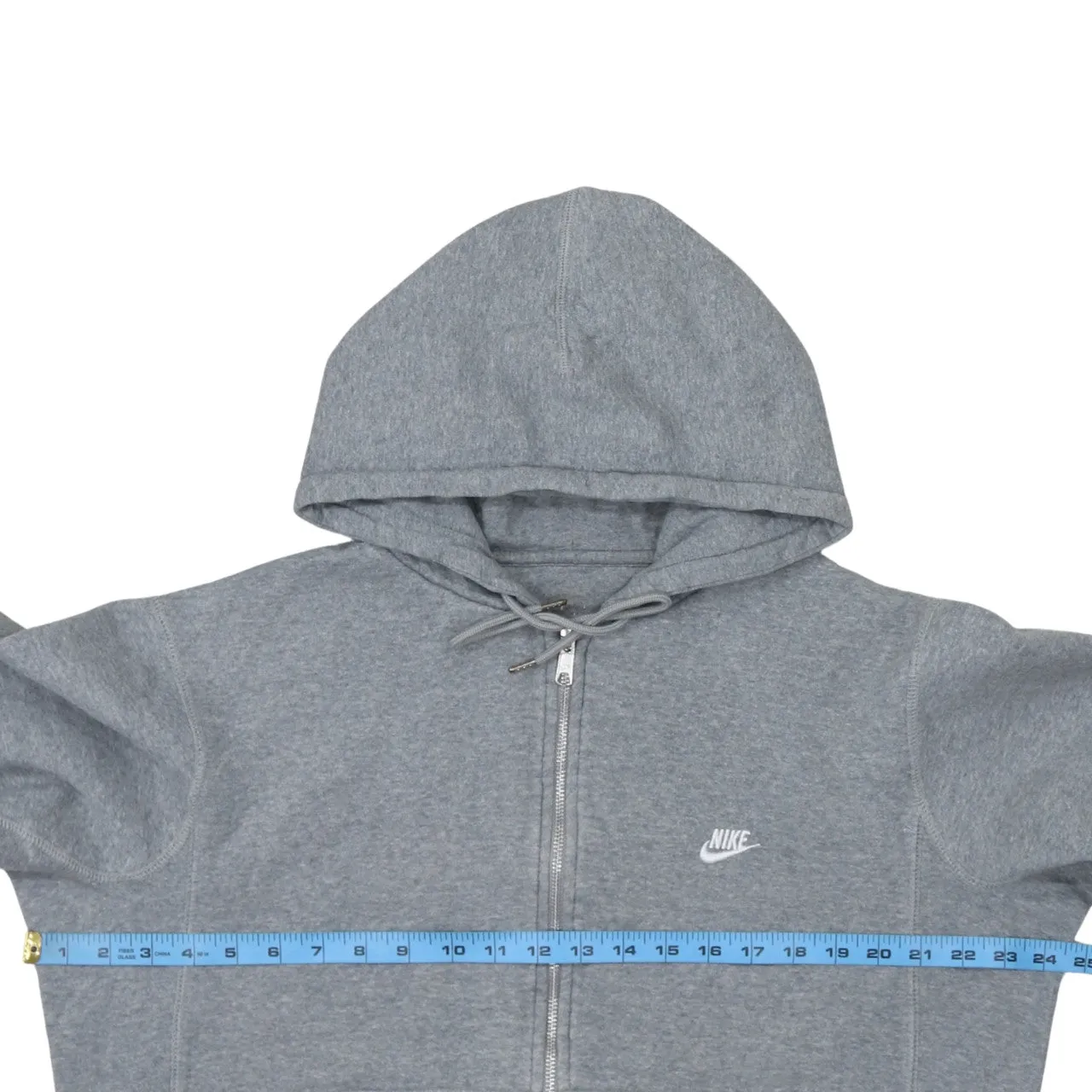 Nike 90's Swoosh Full Zip Up Hoodie Small Grey sold by Vintage Club product image thumbnail 5