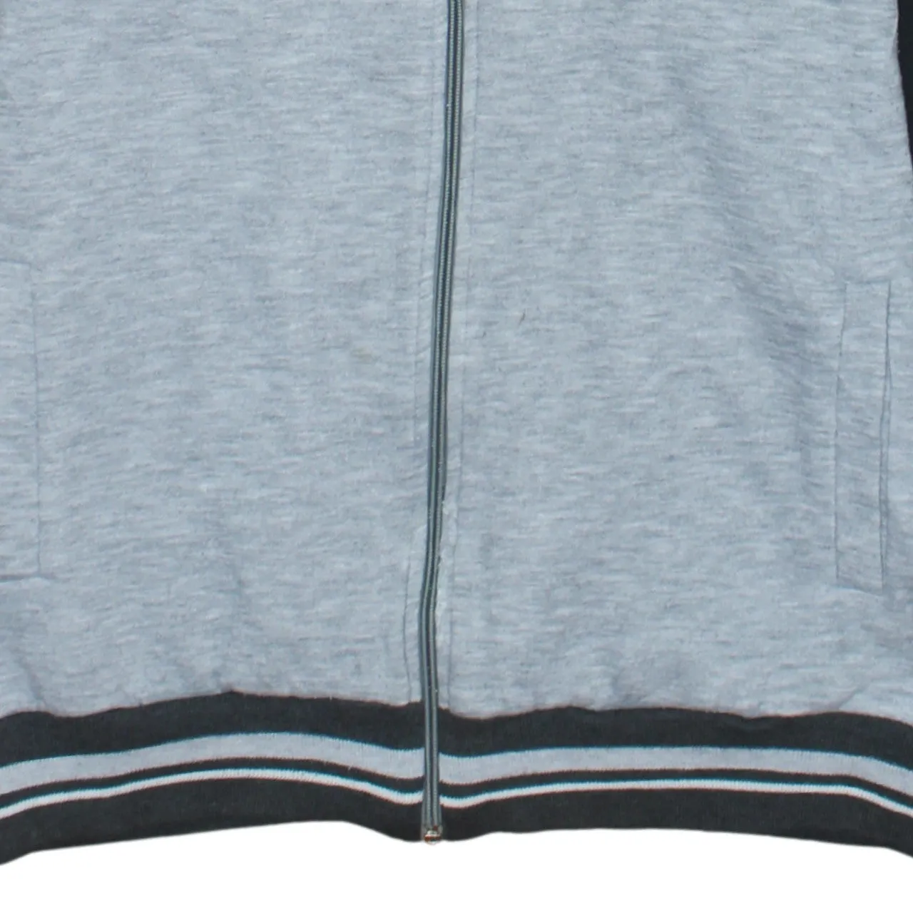 Nike Grey Black Full Zip Sweatshirt Men's Medium Embroidered Swoosh Raglan Track Top sold by Vintage Club product image thumbnail 4