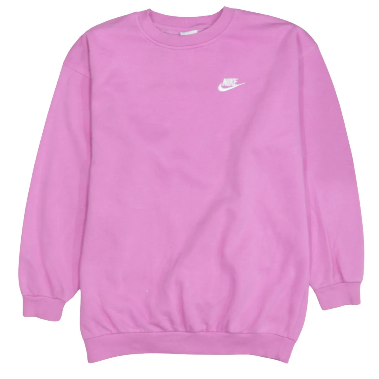 Nike Pink Sweatshirt Women's XLarge Printed Swoosh Logo Crewneck Pullover Fleece Top sold by Vintage Club