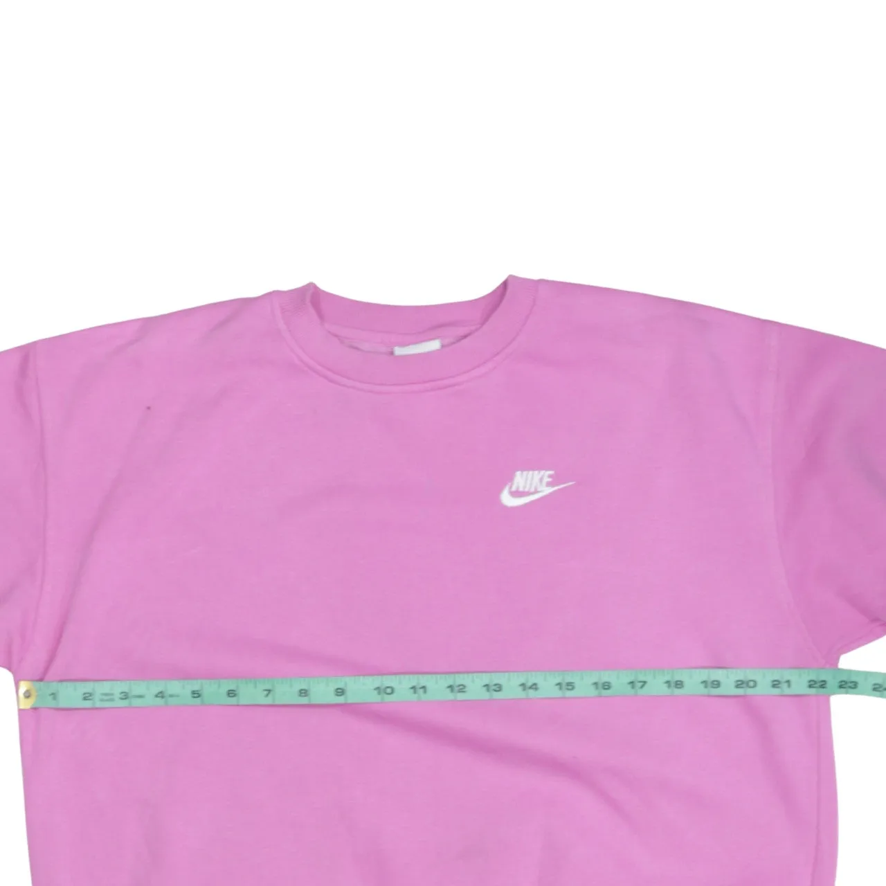 Nike Pink Sweatshirt Women's XLarge Printed Swoosh Logo Crewneck Pullover Fleece Top sold by Vintage Club product image thumbnail 5