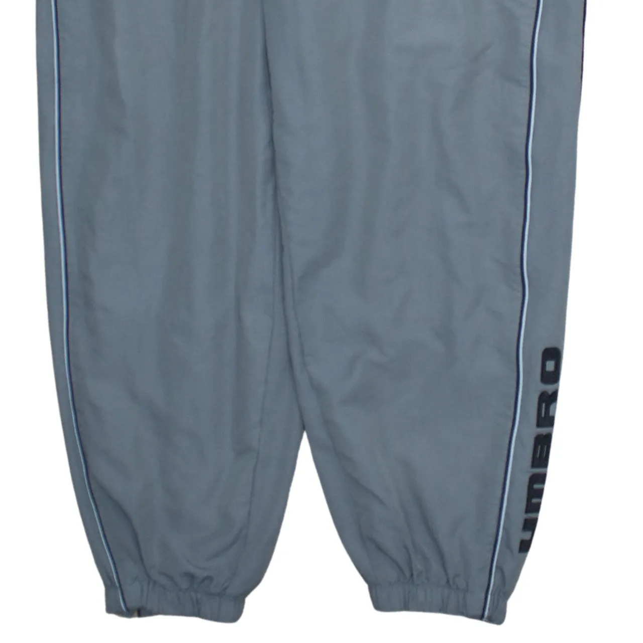 Umbro Grey Joggers Men’s Medium Elasticated Cuffs Printed Logos Contrast Piping Track Pants sold by Vintage Club product image thumbnail 4