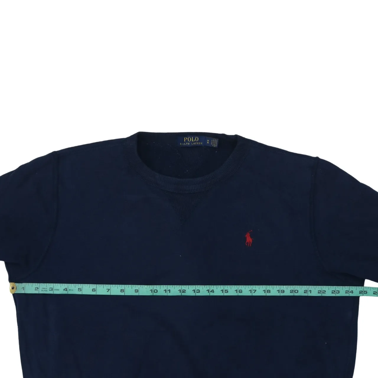 Polo Ralph Lauren Navy Blue Sweatshirt Men's Medium Embroidered Red Pony Crewneck Pullover sold by Vintage Club product image thumbnail 5