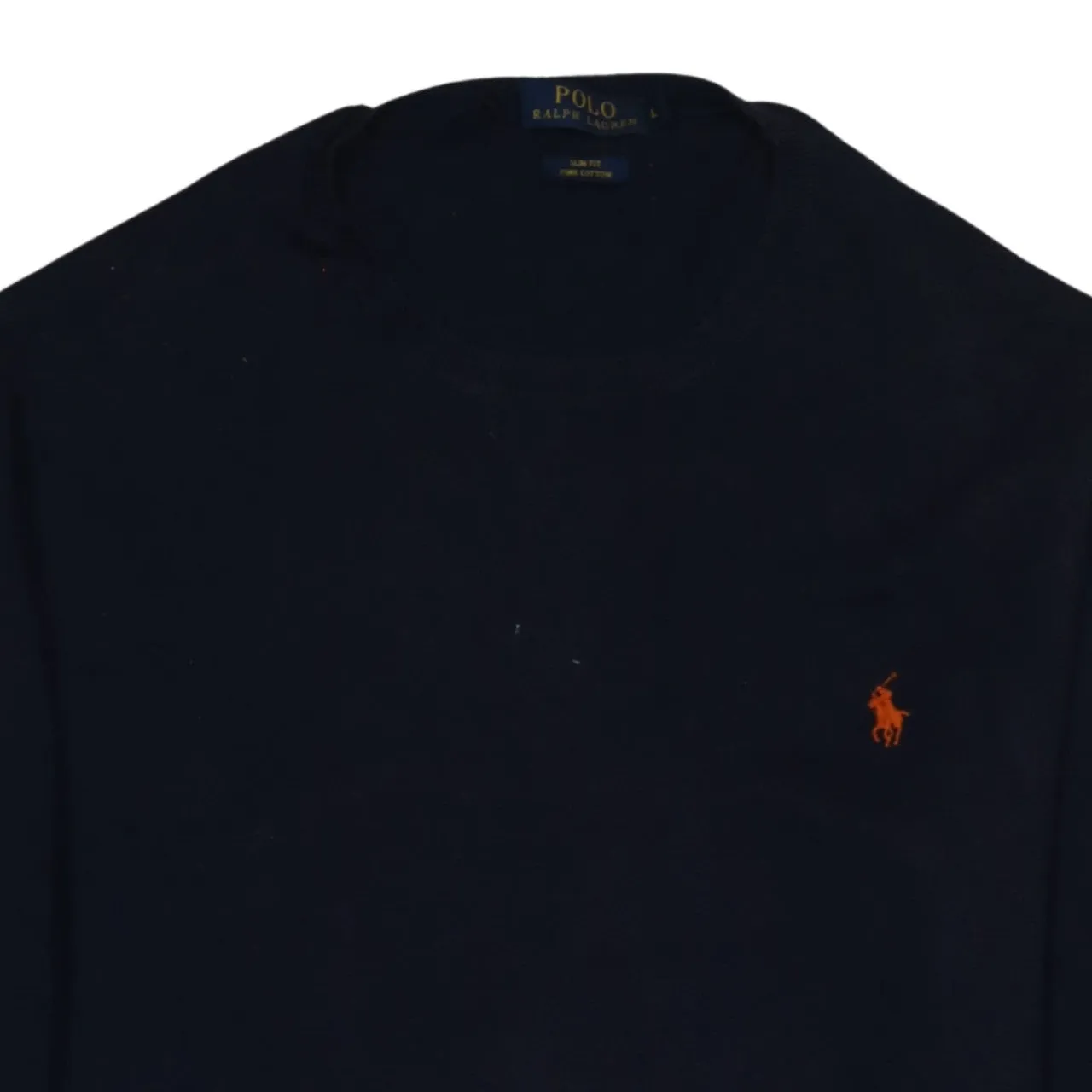 Polo Ralph Lauren Navy Blue Jumper Women’s Large Embroidered Pony Logo Crewneck Knit Sweater sold by Vintage Club product image thumbnail 3