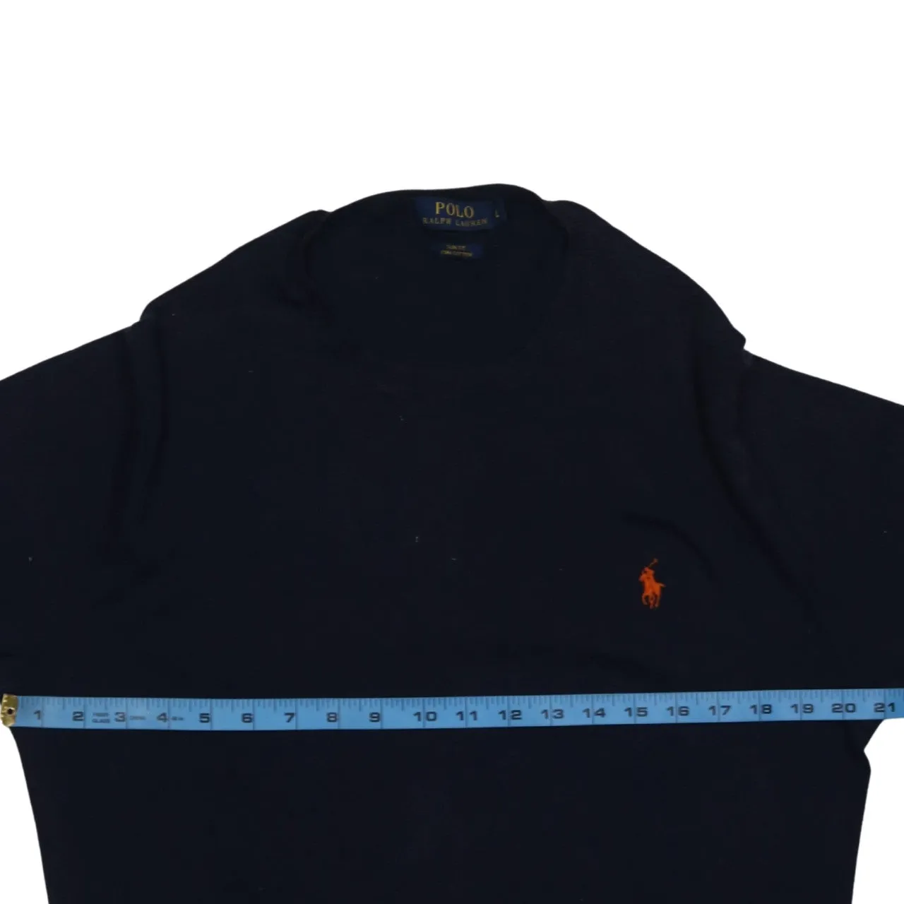 Polo Ralph Lauren Navy Blue Jumper Women’s Large Embroidered Pony Logo Crewneck Knit Sweater sold by Vintage Club product image thumbnail 5