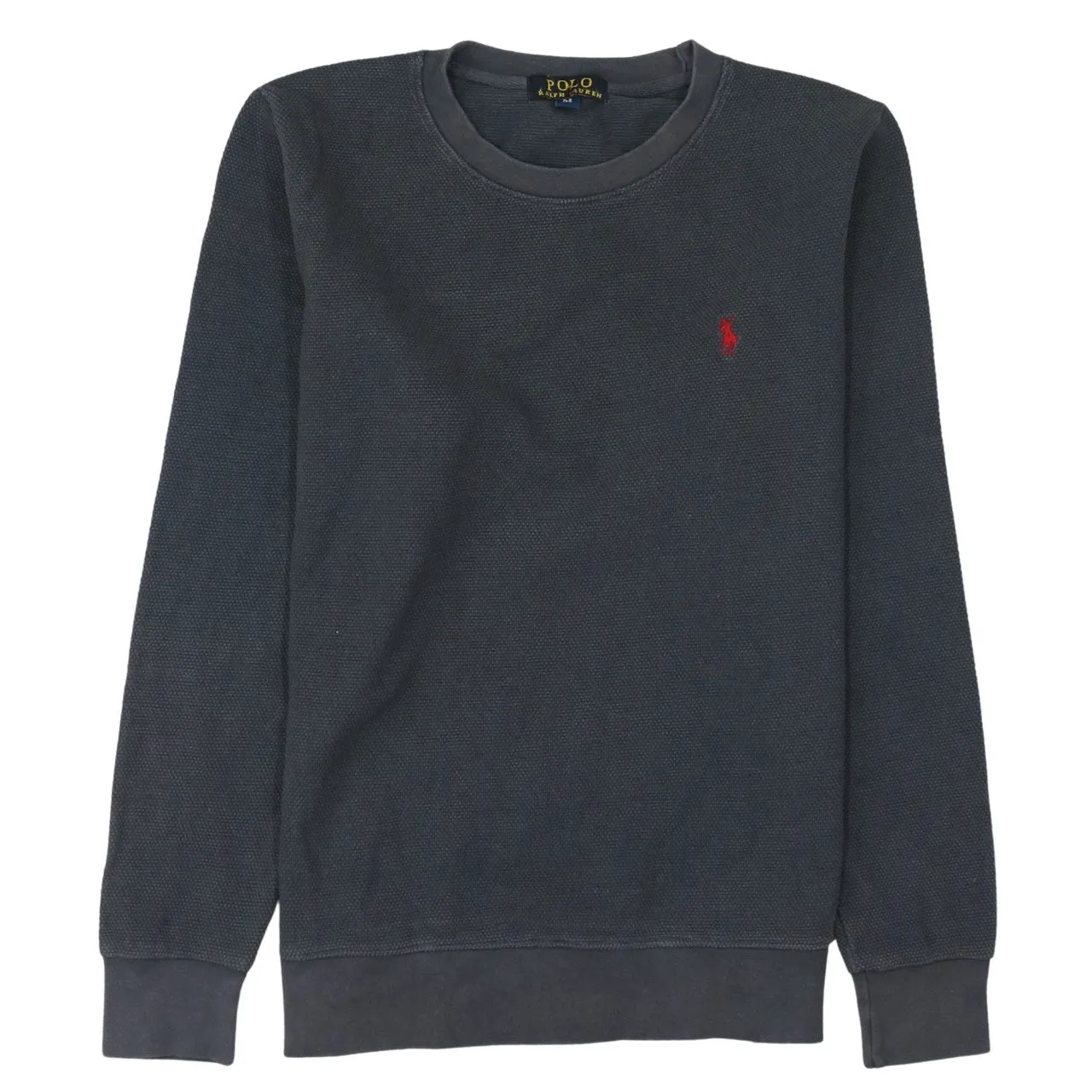 Polo Ralph Lauren Dark Grey Sweatshirt Men's Medium Embroidered Red Pony Crewneck Pullover sold by Vintage Club