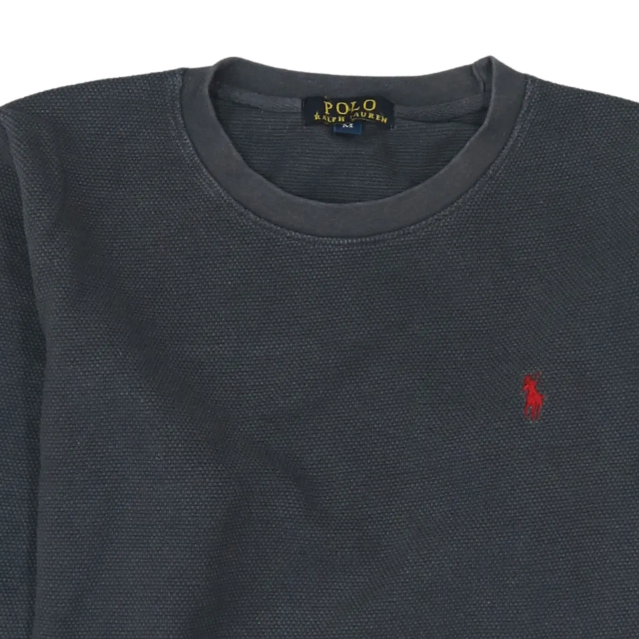 Polo Ralph Lauren Dark Grey Sweatshirt Men's Medium Embroidered Red Pony Crewneck Pullover sold by Vintage Club product image thumbnail 3