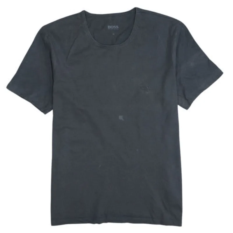 HUGO BOSS Faded Black T Shirt Men’s XLarge Small Logo Printed Chest Casual Top Tee made by Hugo Boss