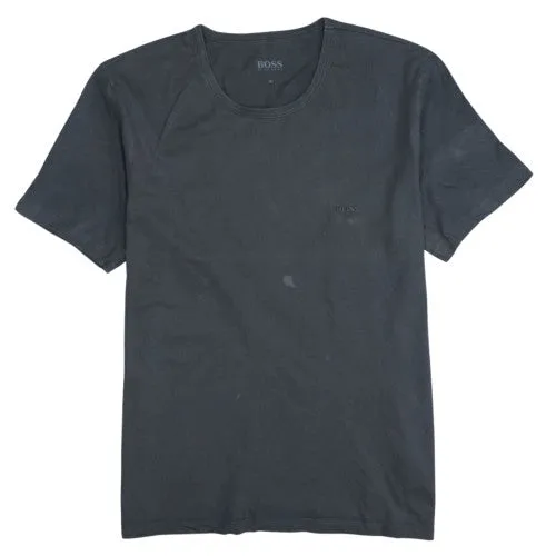 HUGO BOSS Faded Black T Shirt Men’s XLarge Small Logo Printed Chest Casual Top Tee sold by Vintage Club