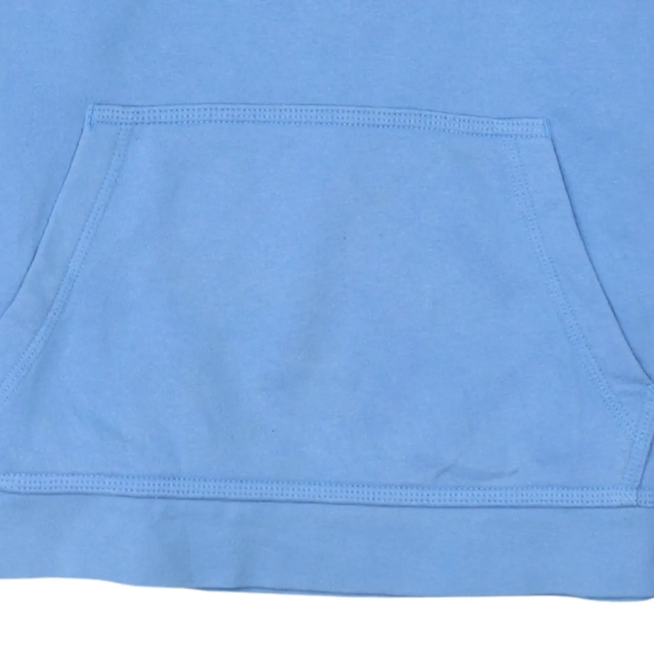 Nike Light Blue Hoodie Women's Large Printed Swoosh Logo Front Pocket Pullover Sweatshirt sold by Vintage Club product image thumbnail 4