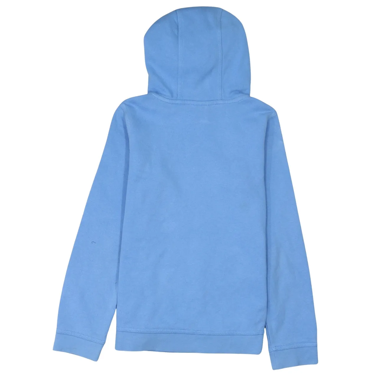 Nike Light Blue Hoodie Women's Large Printed Swoosh Logo Front Pocket Pullover Sweatshirt sold by Vintage Club product image thumbnail 2