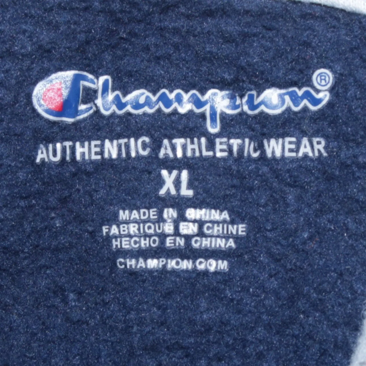 Champion Women's 90s Spellout Navy Blue Pullover Hoodie XL Vintage sold by Vintage Club product image thumbnail 4
