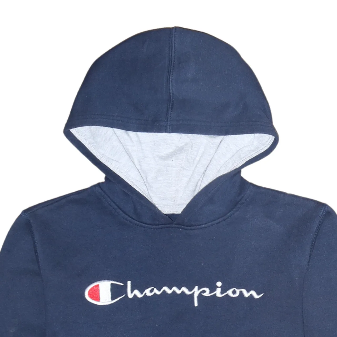 Champion Women's 90s Spellout Navy Blue Pullover Hoodie XL Vintage sold by Vintage Club product image thumbnail 3