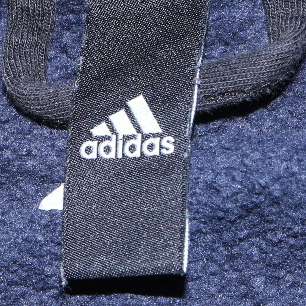 Adidas Navy Blue 90s Vintage Full Zip Hoodie XL Striped Sleeves sold by Vintage Club product image thumbnail 4