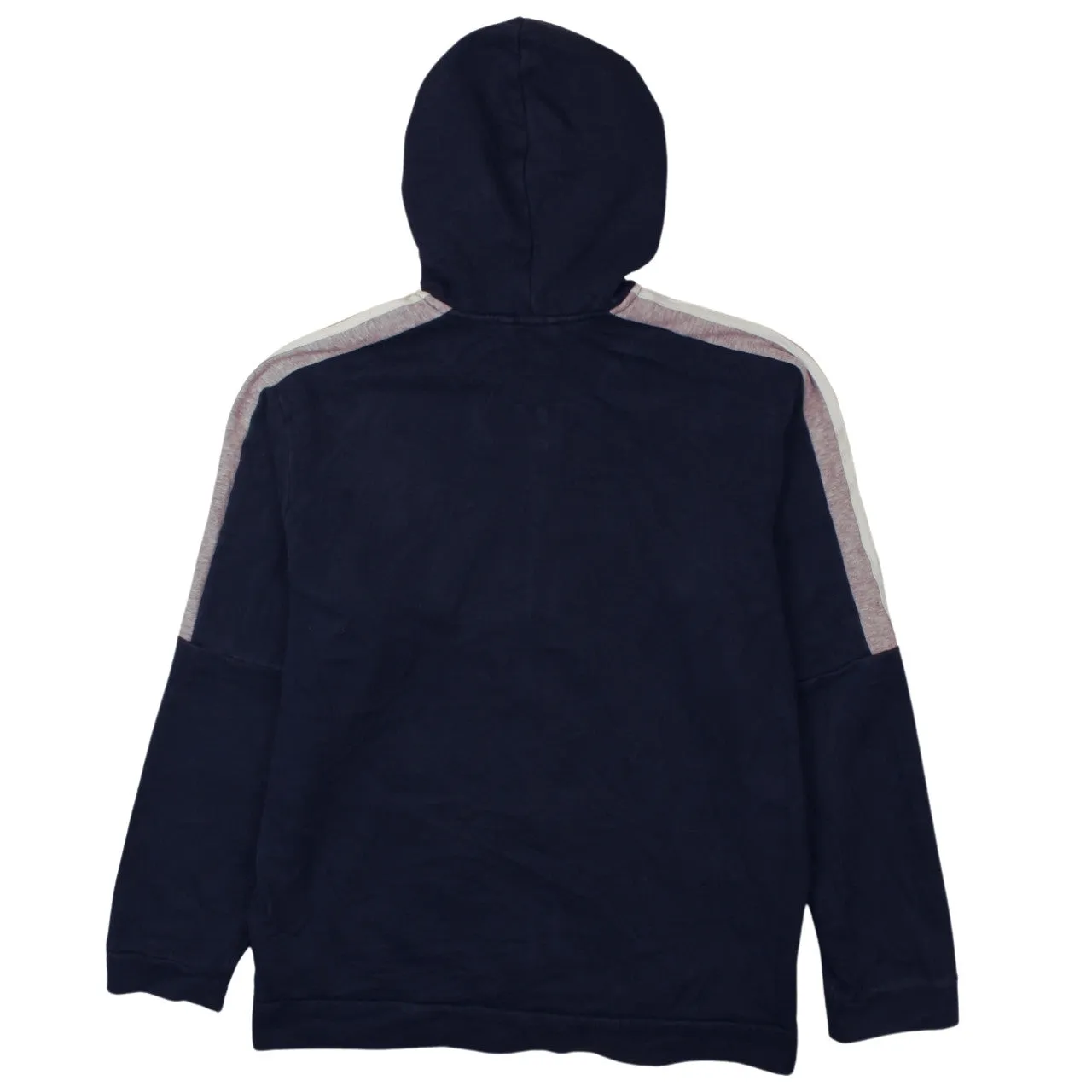 Adidas Navy Blue 90s Vintage Full Zip Hoodie XL Striped Sleeves sold by Vintage Club product image thumbnail 2